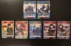 Union Arena Fullmetal Alchemist 7 card lot - SR* R* & 5 SR's. Near Mint - Image 1