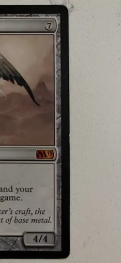 MTG - Magic the Gathering Platinum Angel, M11, HEAVILY PLAYED (POOR) - Image 3