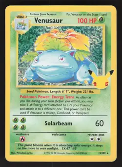 Venusaur 15/102 Pokemon TCG Celebrations: Classic Collection NM - Image 1