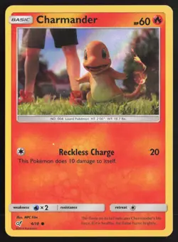 Pokemon TCG | Charmander 4/18 | Detective Pikachu Common | Lightly Played - Image 2