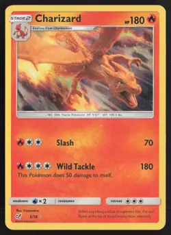 Pokemon TCG | Charizard 5/18 | Detective Pikachu Rare Ultra | Moderately Played - Image 2