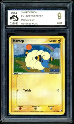 Pokemon CGA 9 Mareep Reverse Holo 62/115 EX Unseen Forces - Image 3