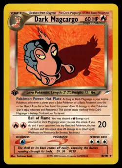 Dark Magcargo 018/105 1st Edition Neo Destiny Pokemon - Image 1