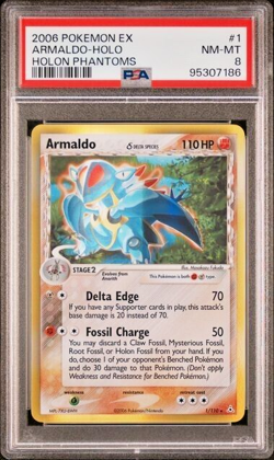 Pokemon PSA 8 Armaldo Delta Species #1 Holo Ex Holon Phantoms 2006 English - Image 2