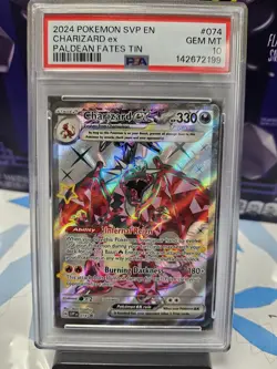 2024 POKEMON SVP EN-SV BLACK STAR PROMO PALDEAN FATES CHARIZARD EX PSA 10 🔥 - Image 1