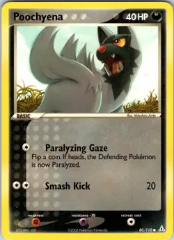 Poochyena 80/110 Holon Phantoms Pokemon TCG LP Normal - Image 1