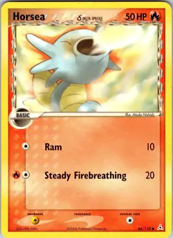 Horsea (Delta Species) 66/110 Holon Phantoms Pokemon LP Normal - Image 1