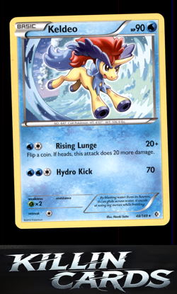 Keldeo (48) 48/149 Pokemon Rare Boundaries Crossed Card LP - Image 1