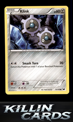 Klink 75/108 Pokemon Common Dark Explorers Card LP - Image 1