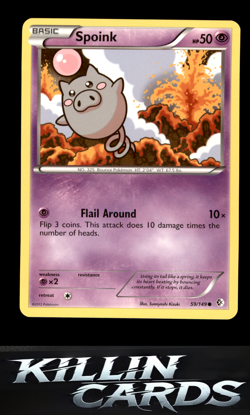 Spoink 59/149 Pokemon Common Boundaries Crossed Card NM - Image 1