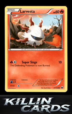 Larvesta (21) 21/108 Common Dark Explorers Pokemon Card NM - Image 1