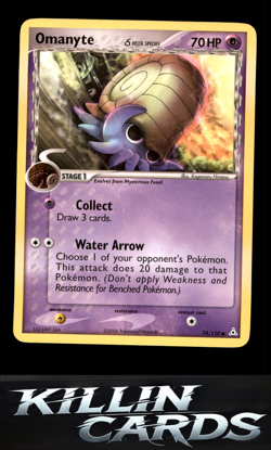 Omanyte (Delta Species) 74/110 Pokemon Common Holon Phantoms Card LP - Image 1