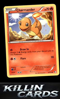 Charmander 18/149 Pokemon Common Boundaries Crossed Card NM - Image 1