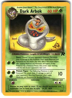 Dark Arbok [W Stamped] LP #2 19/82 Pokemon WoTC Promo - Image 1