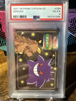 1997 Pokemon Japanese Topsun VS #094 Gengar PSA 4 - Image 1