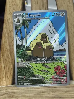 Alolan Dugtrio 208/191 Illustration Rare IR Pokemon Surging Sparks NEAR MINT NM - Image 1