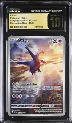 Pokemon Latios 203/191 Illustration Rare Surging Sparks - CGC 10 PRISTINE - Image 1