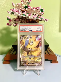 2023 POKEMON SWORD & SHIELD CROWN ZENITH #GG42 FULL ART/ZERAORA VMAX PSA 10 - Image 1