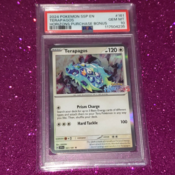 2024 Terapagos 161/191 Horizons Purchase Bonus Pokemon Surging Sparks PSA 10 - Image 1