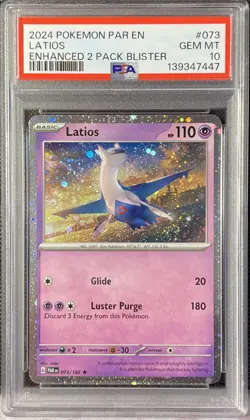 Pokemon Latios Enhanced 2 Pk. Blister Cosmos Holo Rare #073 PSA 10 Gem Mint - Image 1