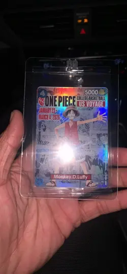 One Piece Monkey D. Luffy US College Basketball Card Rutgers In Hand Ships now - Image 1