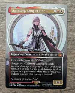 Lightning, Army of One 0320 Borderless Final Fantasy MTG NM - Image 1