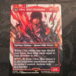 MTG Final Fantasy English Clive, Ifrit's Dominant Borderless 0318 Non-Foil - Image 1