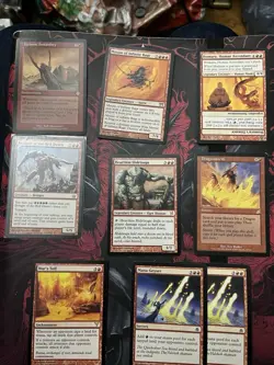 MTG Magic the Gathering (Red) Card Lot Of 9 - Image 1