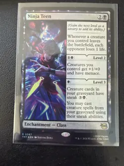 FOIL Ninja Teen - Teenage Mutant Ninja Turtles - MtG- NM - Image 1