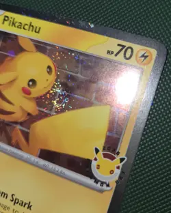 DOUBLE WHOLE SWIRL 🌀💫 NM Pikachu 051/162 30th Anniversary Stamped Pokemon Card - Image 2