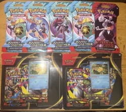 Pokemon Mega Evolution 3 Pack 5 Hangers Journey Together Destined Rivals SEALED - Image 1