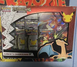 Pokemon TCG Celebrations Collection Lance's Charizard V Box 820650101625 - Image 1