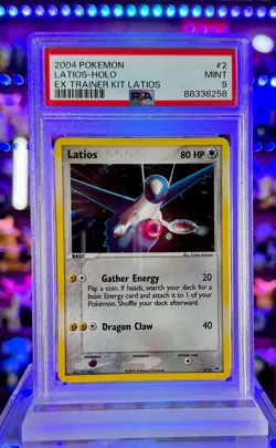 Latios 2/10 Holo PSA 9 EX Trainer Kit Graded Pokemon Card - Image 1