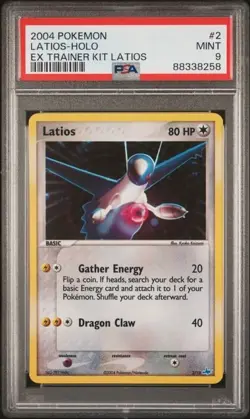 Latios 2/10 Holo PSA 9 EX Trainer Kit Graded Pokemon Card - Image 3