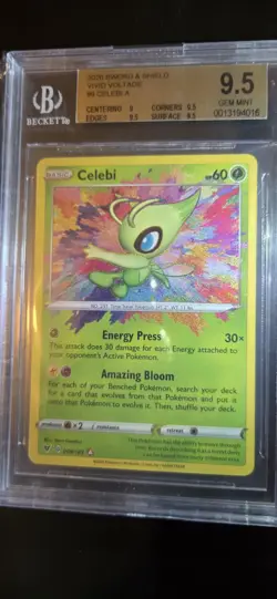 Pokemon 2020 Sword & Shield Vivid Voltage #9 Celebi A BGS 9.5 not PSA - Image 1