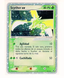 ~ESP~ SPANISH Scyther ex 102/109 Ruby Sapphire Pokemon Card (g3) - Image 1