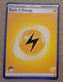 Basic Lightning Energy Blue Border Pikachu Stamp My First Battle Pokemon - Image 1