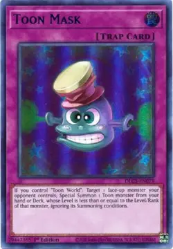 Yugioh - Toon Mask - 1st Edition Ultra Rare Purple NM - Plus Free Holo Card - Image 1