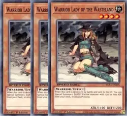 Yugioh Warrior Lady of the Wasteland x 3 - 1st Edition NM - Plus Free Holo Card - Image 1