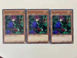 Yugioh - Magician of Faith & Faithfulness x 3 - 1st Edition NM - Plus Free Holo - Image 3