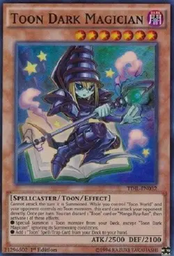 Yugioh Toon Dark Magician - 1st Edition Super Rare NM - Free Holographic Card - Image 1