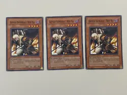 Yugioh Armed Samurai - Ben Kei x 3 - 1st Edition LP - FET - Plus Free Holo Card - Image 1