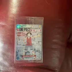 One Piece Monkey D. Luffy US Voyage College Basketball Card Gonzaga & Poster. - Image 1