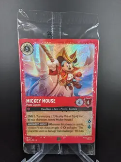 Mickey Mouse - Pirate Captain Promo SEALED Disney Lorcana Promo Cards 18 NM - Image 1