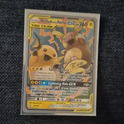 Pokemon Raichu & Alolan Raichu GX TAG TEAM Ultra Rare World Championship 54/236… - Image 1