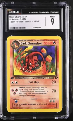 CGC 9 MINT Dark Charmeleon 2000 Team Rocket 1st Edition 32/82 Pokemon Card - Image 1