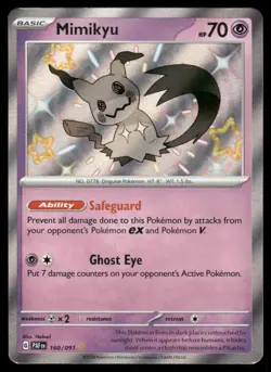 Pokemon Cards Mimikyu 160/091 Paldean Fates Shiny Rare NM - Image 1