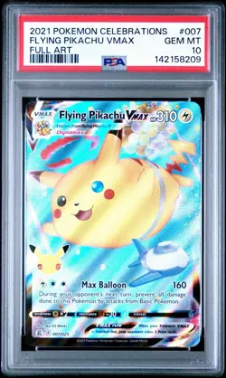 Pokemon Celebrations Flying Pikachu VMAX Full Art 007/025 PSA 10 Gem Mint - Image 1