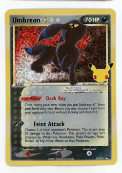 Umbreon Gold Star - Pokemon 2021 Celebrations #17 MINT - Image 1