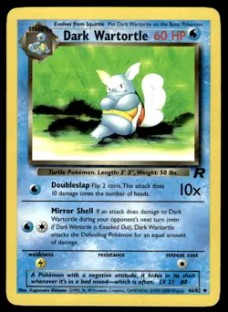 Pokemon TCG Team Rocket #46/82 Dark Wartortle LP - Image 1